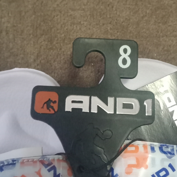 MEN'S SIZE 8 AND1 BASKETBALL WHITE CROSSOVER SLIDE SANDALS BRAND NEW NWT - Picture 3 of 4